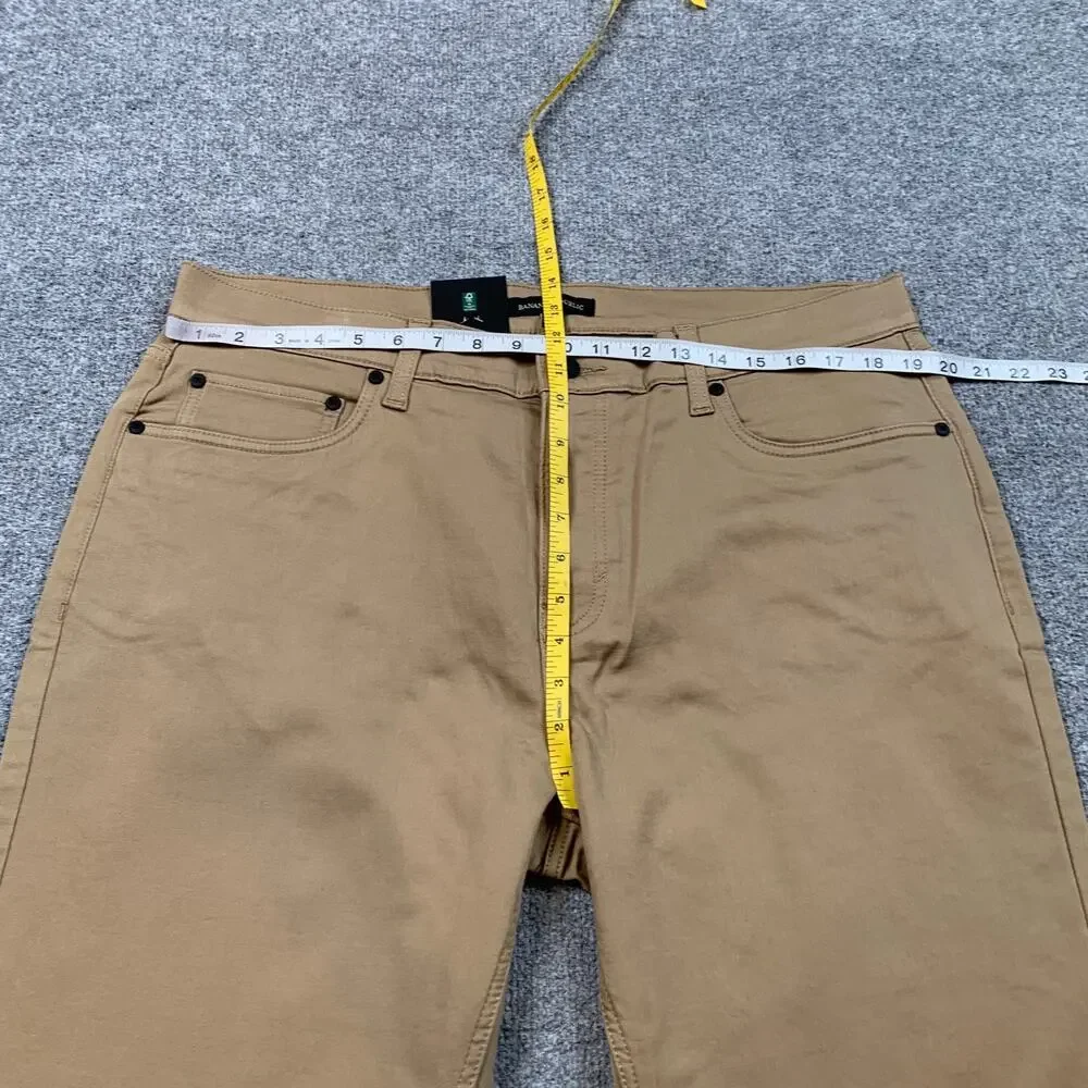 Banana Republic Pants Mens 38 Tan 5 Pocket Cotton Stretch Flat Front Casual